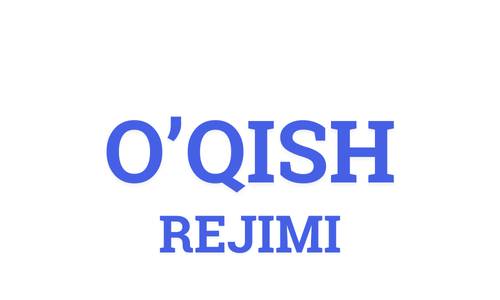 O'qish rejimi